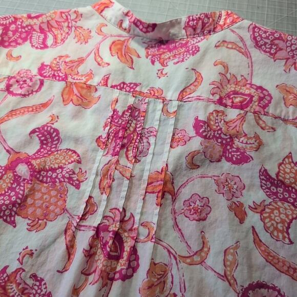 Lands' End lightweight floral print cotton top, size XL - Picture 8 of 9